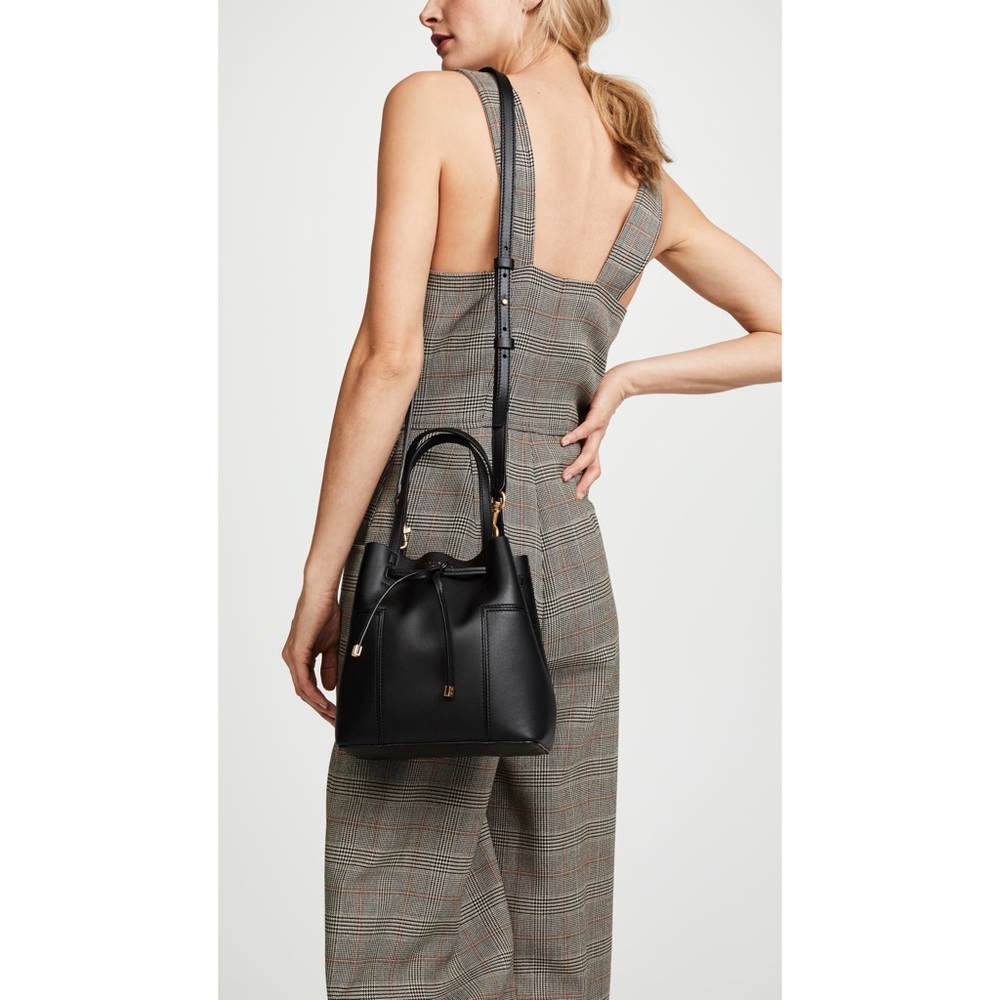Tory Burch Black Block T Small Bucket Bag EUC - Picture 5 of 14